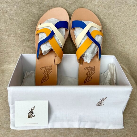 NWT Ancient Greek Sparti Slide Sandals – Multicolor – Size 39 (US 8.5–9) - Picture 2 of 9